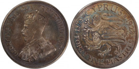 Cyprus 45 Piastres 1928 Silver