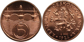 Czechoslovakia 5 Haleru 1924 Rare