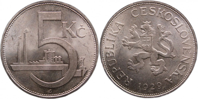 Czechoslovakia 5 Korun 1929 Silver KM# 11 Silver

Grade: UNC