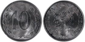 Czechoslovakia 10 Haleru 1958 Key Date