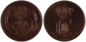 Denmark 2 Ore 1874 CS