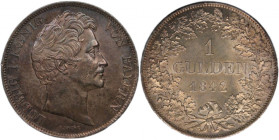 Germany Bavaria 1 Gulden 1842 Silver