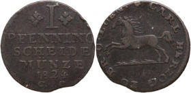 Germany Brunswick 1 Pfenning 1824 CVC