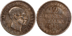 Germany Hannover 1/12 Thaler 1851 B Silver
