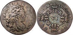 Germany Prussia 6 Groschen 1704 Silver