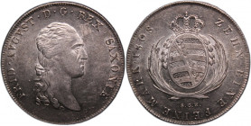 Germany Saxony Albertine 1 Thaler 1808 SGH Silver