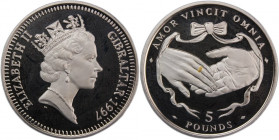 Gibraltar 5 Pounds 1997 Silver