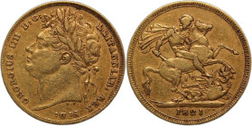 Great Britain 1 Sovereign 1821 Gold