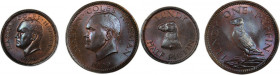 Great Britain Lundy Martin Coles Harman 1 Puffin & 1/2 Puffin 1929 (Lot of 2 Coins)