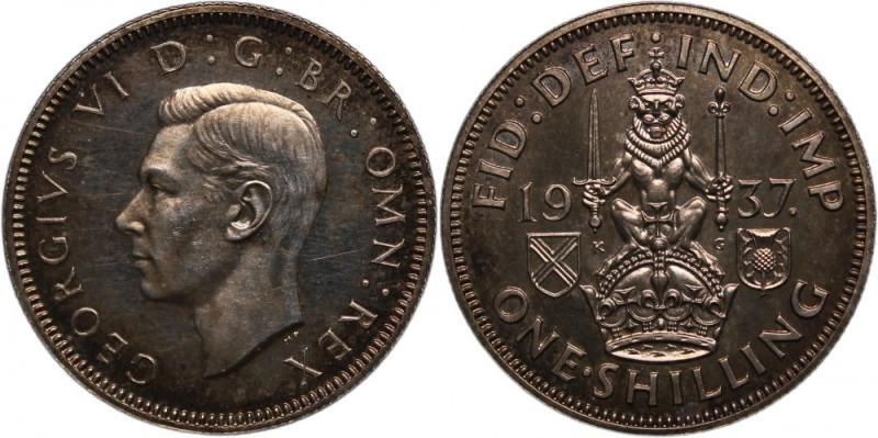 Great Britain 1 Shilling 1937 Silver KM#854 George VI Mintage:26000 Pcs&nbsp; 
...