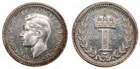 Great Britain Lot of 4 Coins 1/2/3/4 Pence 1937 Maundy Set Prooflike Rare Silver