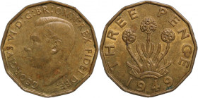 Great Britain 3 Pence 1949 Key Date