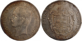 Greece 5 Drachmai 1876 A Silver
