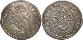 Hungary 15 Krajczar 1674 KB Silver