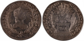 Hungary 20 Krajczar 1764 KB Silver