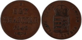 Hungary 1 Krajczar 1848 Copper
