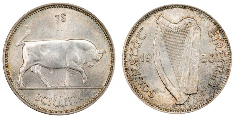 Ireland Republic Shilling 1930 Silver 
Grade: UNC