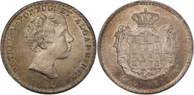 Portugal 500 Reis 1856 Silver