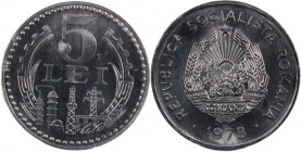 Romania 5 Lei 1978 Prooflike