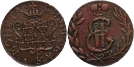 Russia Siberia 1/4 Kopeck (Polushka) 1773 KM Rare