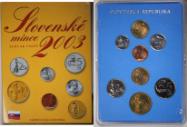 Slovakia Coin Set 2003 (7 Coins) and 1 Medal Orava Castle
