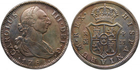 Spain 4 Reales 1781 MPJ Silver Rare Grade