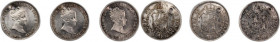 Spain 1 Real 1850/1851/1851 SRD Holed (Lot of 3 Coins) Silver