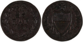 Switzerland Canton of Fribourg 2 1/2 Rappen 1846 BEL