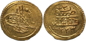 Turkey Ottoman Empire 1/4 Zeri Mahbub 1810 (AH1223/3) Gold