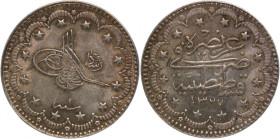 Turkey Ottoman Empire 5 Kurus 1909 (AH1327/1) Silver