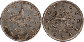 Turkey Ottoman Empire 2 Kurus 1912 (AH1327/4) Silver
