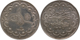 Turkey Ottoman Empire 10 Kurus 1915 (AH1327/7) Silver