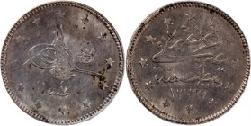 Turkey Ottoman Empire 2 Kurus 1915 (AH1327/7) Key Date Silver