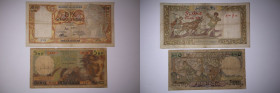 Algeria Lot of 2 Notes 5/10 Nouveaux Francs 1959-1961