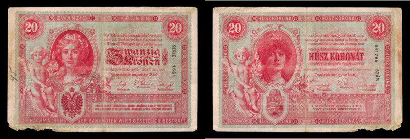 Austria 20 Kroner 1900 P#5 1661&nbsp; #041765&nbsp; 
Grade: F