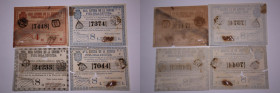 Cuba Lot of 4 Lottery Tickets 1844-1846