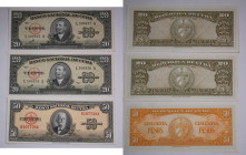 Cuba Lot of 3 Notes 1958-60