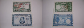Equatorial Guinea Lot of 2 Notes 1000 & 5000 Bipkwele 1969-1980