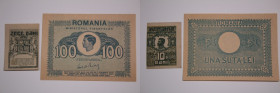 Romania Lot of 2 Notes 1917-1945