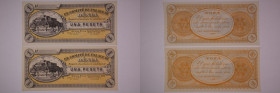 Spain Lot of 2 Notes 1 Peseta 1936