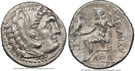 MACEDONIAN KINGDOM. Alexander III the Great (336-323 BC). AR drachm (19mm, 4.16 gm, 1h). NGC AU 4/5 - 3/5. Posthumous issue, Teos, ca. 310-301 BC. Hea...