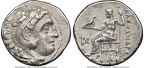 MACEDONIAN KINGDOM. Alexander III the Great (336-323 BC). AR drachm (17mm, 11h). NGC XF. Posthumous issue, Colophon, 319-310 BC. Head of Heracles righ...