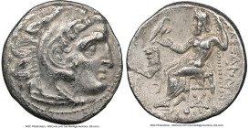 THRACIAN KINGDOM. Lysimachus (305-281 BC). AR drachm (17mm, 11h). NGC Choice VF. Posthumous issue in the name and types of Alexander III of Thrace, Co...