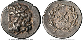 ACHAEAN LEAGUE. Messenia. Messene. Ca. early 2nd century BC. AR hemidrachm (15mm, 2.45 gm, 1h). NGC XF 4/5 - 4/5, edge marks, die shift. Ca. 175-168 B...