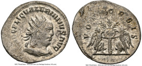 Valerian I (AD 253-260). BI antoninianus (24mm, 3.79 gm, 6h). NGC AU 4/5 - 4/5, Silvering. Uncertain mint in Asia Minor, perhaps Samosata, AD 255-256....