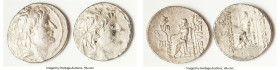 ANCIENT LOTS. Greek. Seleucid Kingdom. Alexander II Zabinas (128-122 BC). Lot of two (2) AR tetradrachms. Fine. Includes: Two AR tetradrachms of Alexa...