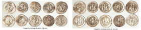 ANCIENT LOTS. Oriental. Sasanian Kingdom. Lot of ten (10) AR drachms. VG-VF. Includes: Ten Sasanian AR drachms, various types. SOLD AS IS, NO RETURNS....