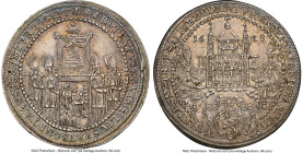 Salzburg. Paris von Lodron 1/2 Taler 1628 AU58 NGC, KM141. Commemorating the reconstruction and dedication of St. Rupert's Cathedral in Salzburg, prod...