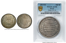 João Prince Regent 960 Reis 1815-R AU58 PCGS, Rio de Janeiro mint, KM307.3, Mald-335.16. Struck over Spanish Colonial 8 Reales dated (1)797. HID098012...