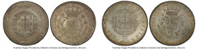 João VI Pair of Certified 960 Reis AU Details (Cleaned) PCGS, 1) 960 Reis 1820-R, Rio de Janeiro mint, KM326.1, Mald-443.13 2) 960 Reis 1819-R, Rio de...